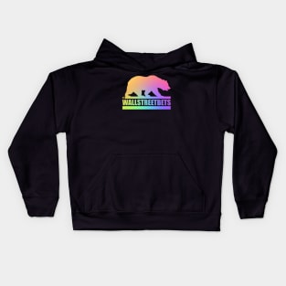 Wallstreetbets Gay Bear - Stock market Day Options Trader Kids Hoodie